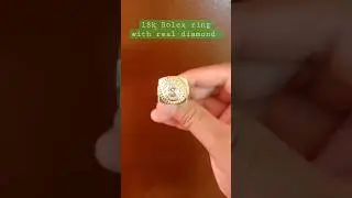 Handmade_18k Rolex Ring w/ real diamond*
