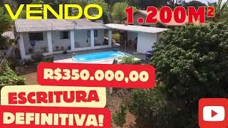 #122# VENDO CHÁCARA COM ESCRITURA DEFINITIVA, POMAR E PISCINA R$350.000,00.