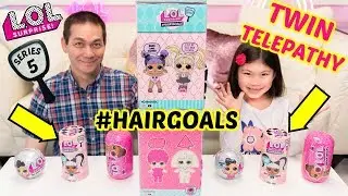 LOL SURPRISE #HAIRGOALS TWIN TELEPATHY CHALLENGE Series 5 LOL, Bling & Wave 2 Under Wraps HAIR GOALS