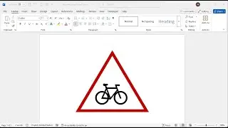 How to create Bicycle traffic sign in word