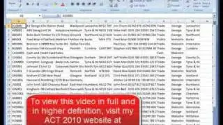 ACT 2010 Training Tutorial - Importing Data