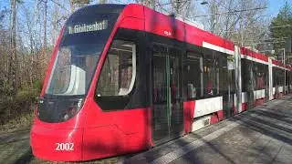 Germany, Nürnberg, Straßenbahn 11 ride from Tiergarten to Gibitzenhof