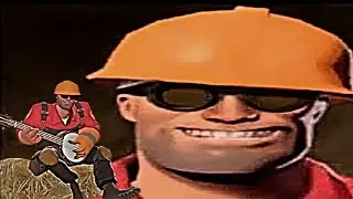 TF2 Engineer Images but it's with Banjo music.