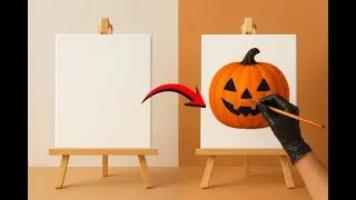 Amazingly Eye-Catching Halloween Acrylic Art &ndash; Creative Pumpkin Painting Tutorial!