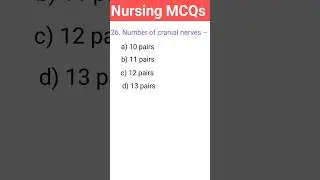 How Many Cranial Nerves? 🧠 | Most Repeated MCQ | Nursing Exam #norcetmcq