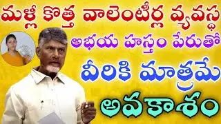 మళ్లీ కొత్త వాలెంటీర్ల వ్యవస్థ అభయ హస్తం పేరుతో వీరికి మాత్రమే అవకాశం|ap volunteer job latest news