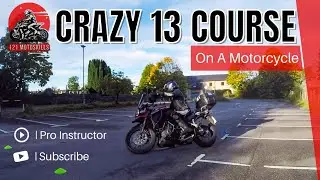 Demo Of The Crazy 13 Motorcycle Course - U TURNS & SLALOM!