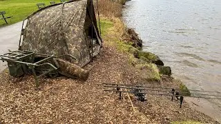 Carp Fishing Yeadon Tarn. Windy session with a new record catch!