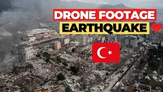 DRONE VIEW OF EARTHQUAKE IN TURKEY SYRIA