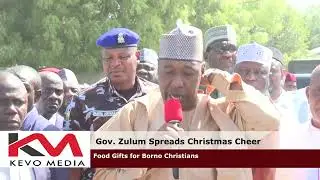 Gov. Zulum Spreads Christmas Cheer: Food Gifts for Borno Christians