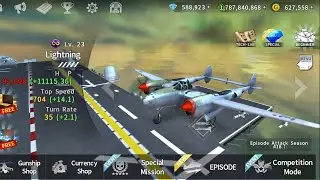 Gunship Battle: P-38 LIGHTNING aircraft, raidmission gameplay