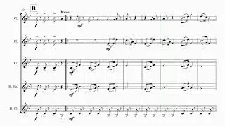 Tiroler Holzhacker Marsch - German Polka March Octoberfest - Clarinet Quartet - F