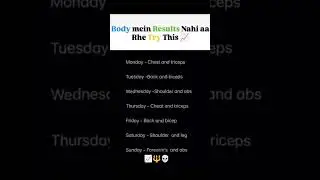 try this week split.   #workout #split #grow #support #help #try #body #result #gymrat #subscribers