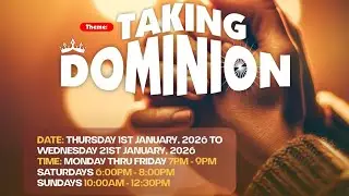 DAY 5 OF 21 DAY FASTING & PRAYER || TAKING DOMINION || JANUARY 5, 2026 || GRACE CHAPEL