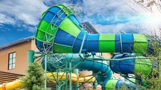 Great Wolf Lodge Poconos - Double Barrel Drop | Tantrum Funnel Waterslide Onride