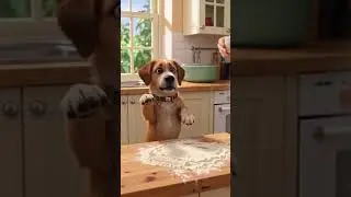 😂 Watch this pup hilariously mimic its owner&rsquo;s cooking lesson! 🍳 #shorts