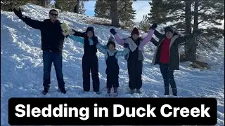WHERE TO GO WITH KIDS FOR FREE OR CHEAP | SLEDDING | DUCK CREEK VILLAGE | UTAH