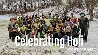 Celebrating Holi in Denmark 😍| #holi #girirajbadole #copenhagen #denmark #indianfestival