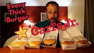 Eating All The ThickBurgers From Carl's Jr | ManVFood | Burgers | California