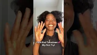 First time trying a Flexi Rod set! 💖 #FlexiRodSet #naturalhairstyles  #4chair  #naturalhairjourney