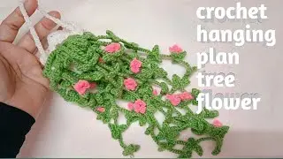 #Crochet Hanging vines with flower /#super easy crochet hanging plant tutorial Bangla...