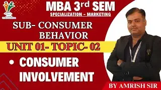 CONSUMER INVOLVEMENT &ndash; MBA 3rd SEM | CONSUMER BEHAVIOR | | Vv Study | 2025