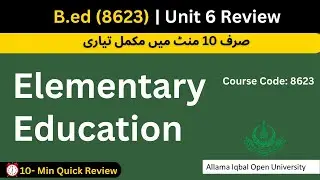 8623 book review | B.ed AIOU | Chapter 6 Review