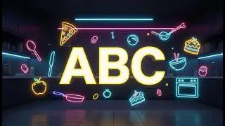 ABC Like You&rsquo;ve Never Seen Before | Neon Kitchen Alphabet for Kids