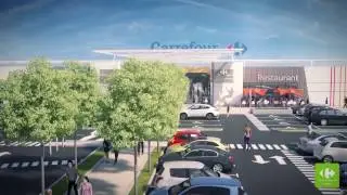 Pr&eacute;sentation R&eacute;novation-Extension Centre Commercial Carrefour Lescar