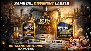 How Motor Oil Is REALLY Made + Why SAME Oil = 5W-40 in Europe BUT 0W-20 in America