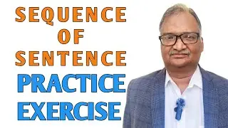 Sequence of sentence practice exercise English grammar and translation.