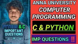 Computer Programming C & Python Questions‼️| Engineering C & Python Programming 📌| CS25C01| CS25C02 