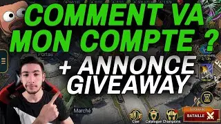 Annonce GIVEAWAY + Un point sur mon compte [Raid Shadow Legends FR]