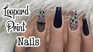 Leopard Print and Transfer Foil Nails | Twinkle Flash Glitter | Daily Charme