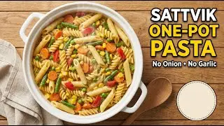 Sattvik One Pot Veg Pasta for Four   One Cooker One Meal No Onion No Garlic