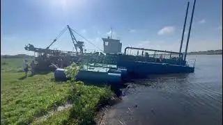 Спуск на воду земснаряда Ахтарец 1400/40 (1600/25)