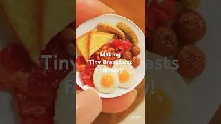 Making Tiny Breakfasts from Clay! | 粘土で作る小さな朝食プレート  #miniaturefood #miniature #ミニチュア