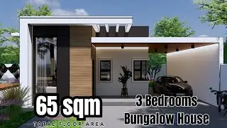 6x10 Meter  |  3-Bedroom Modern House High Ceiling