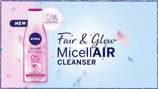 Get clean & glowing skin with NIVEA Fair & Glow MicellAIR Cleanser 0% Alcohol!