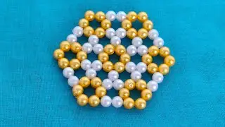 Coaster for Tea Table / coffee table | Beaded rangoli Design | DIY Easy Table mat Making with beads 