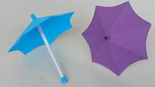 How to Make a Paper Umbrella | Origami Umbrella | Mini Paper Umbrella | DIY Paper Craft | Kids Craft