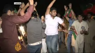 Celebrations in Pakistan over possible Muslim League victory