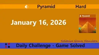 Microsoft Solitaire Collection | Pyramid Hard - January 16, 2026 | Daily Challenges