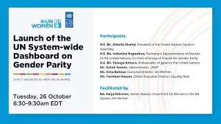 Launch of the UN System-wide Dashboard on Gender Parity