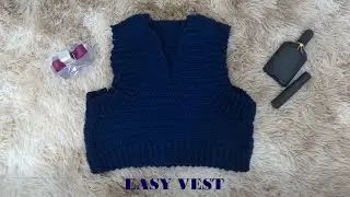 EASY Crochet Vest for Beginners! DIY my first crochet project
