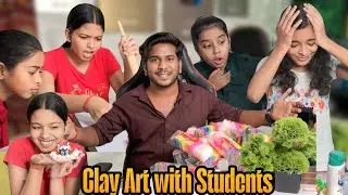 Clay art with students 😱 Clay Art challenge Artfreak