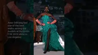 FIERCE! Awar Odhiang at Versace Fall/Winter 2023.