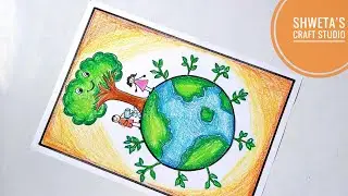 World Environment Day drawing Idea/Save Environment drawing poster chart for competition/Save Nature