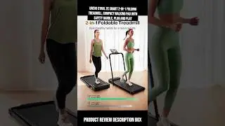 UREVO Strol 2E Smart 2-in-1 Folding Treadmill, Compact Walking Pad with Safety , #Fivestarwalkingpad