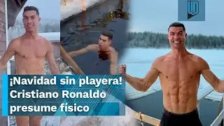 🥶 ¿QUIÉN DIJO FRÍO? ❄️ Cristiano Ronaldo DESAFÍA el frío en el polo norte y se luce sin camisa 🥵